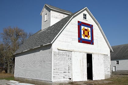 Harriett McMahill | Black Hawk County Barn Quilts | Modified Churn Dash | Cedar Falls, Iowa